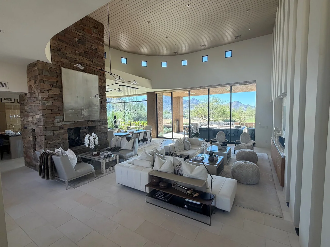 A furnished living room in a home Diane has helped care for